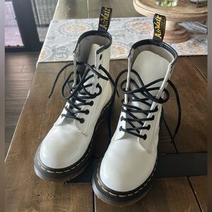 Dr. Martens White Leather Footwear